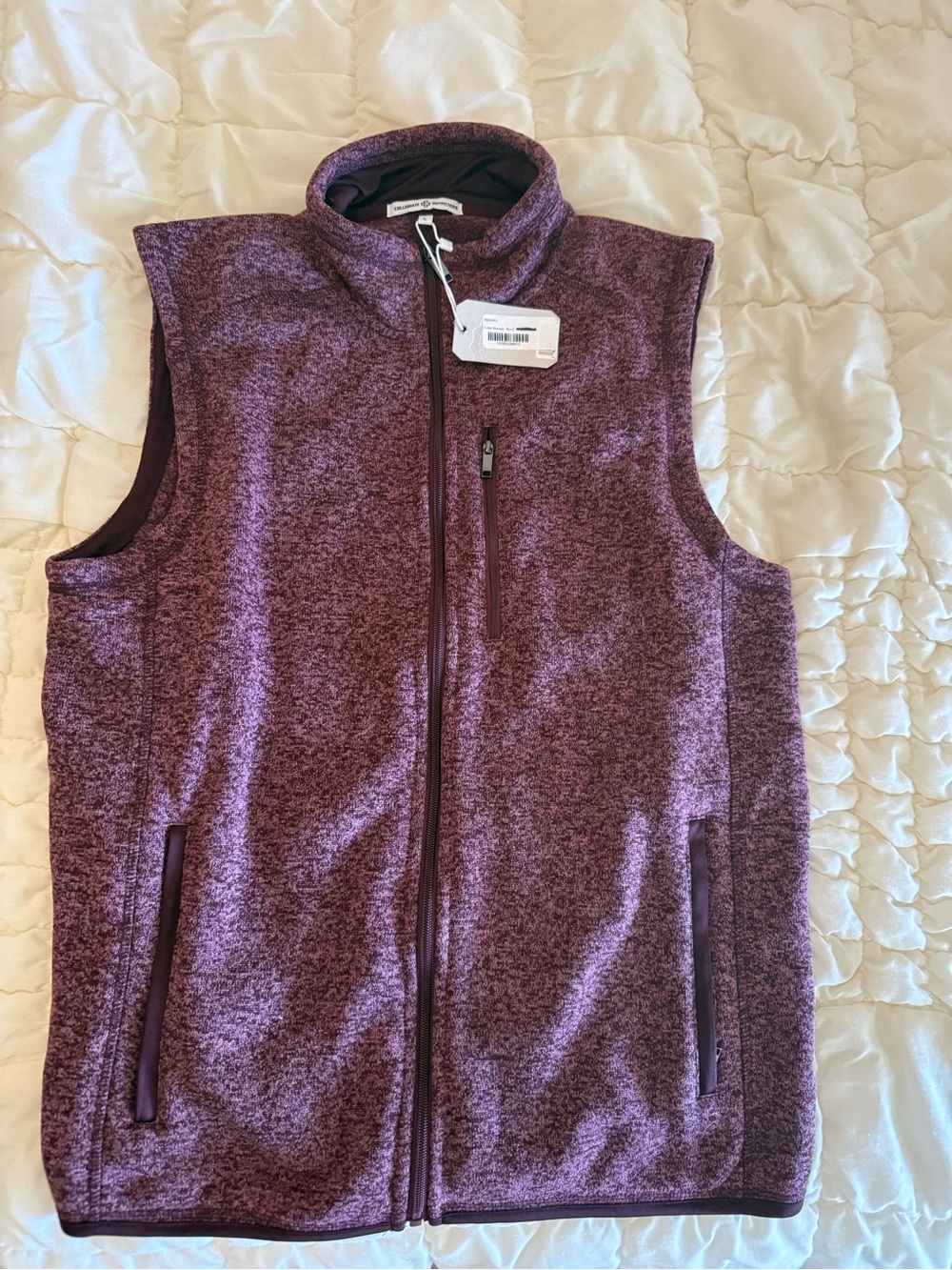 Large Collegiate Outfitters Maroon Vest